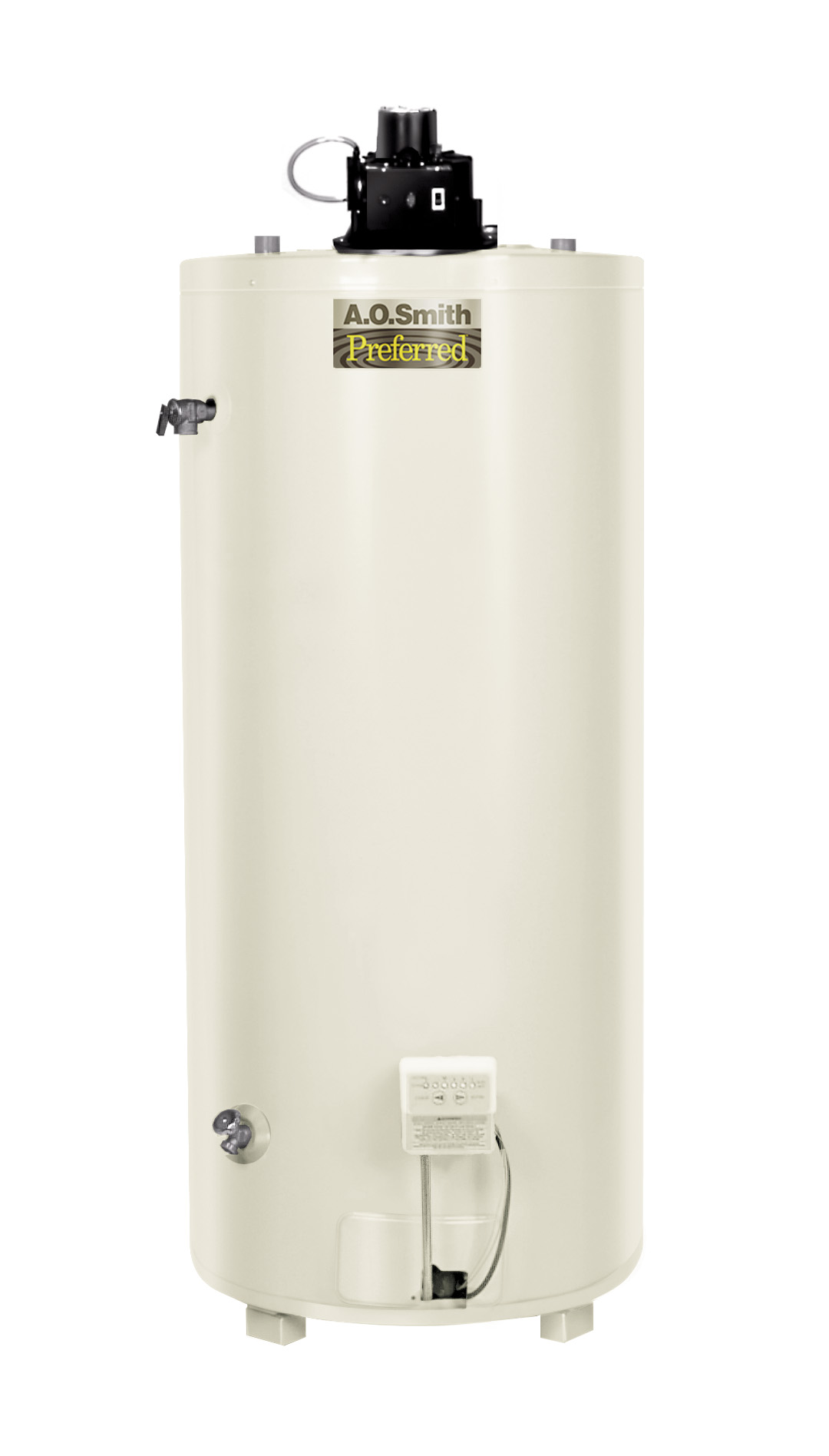 AO SMITH BTF-80: 74 GALLON, 76,500 BTU, 4inch VENT, CONSERVATIONIST POWER VENT SINGLE FLUE, NATURAL GAS COMMERICAL WATER HEATER