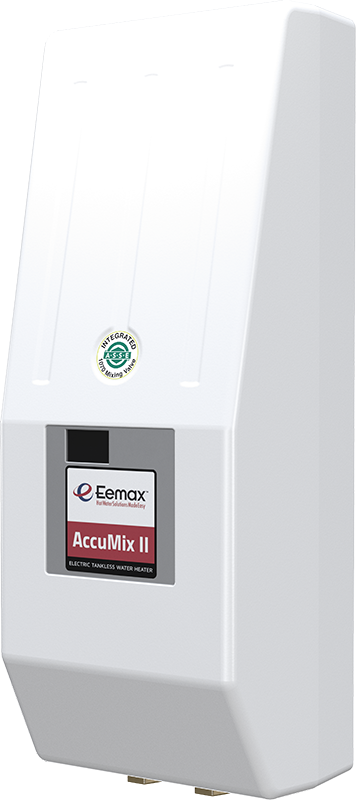 EEMAX AM012240T: 11.5kW 240V, Designed for use in Code-Compliant ASSE 1070-2004 Applications. Bottom 1/2" compression Fittings, AccuMix electric tankless water heater (REPLACES MB012240T)