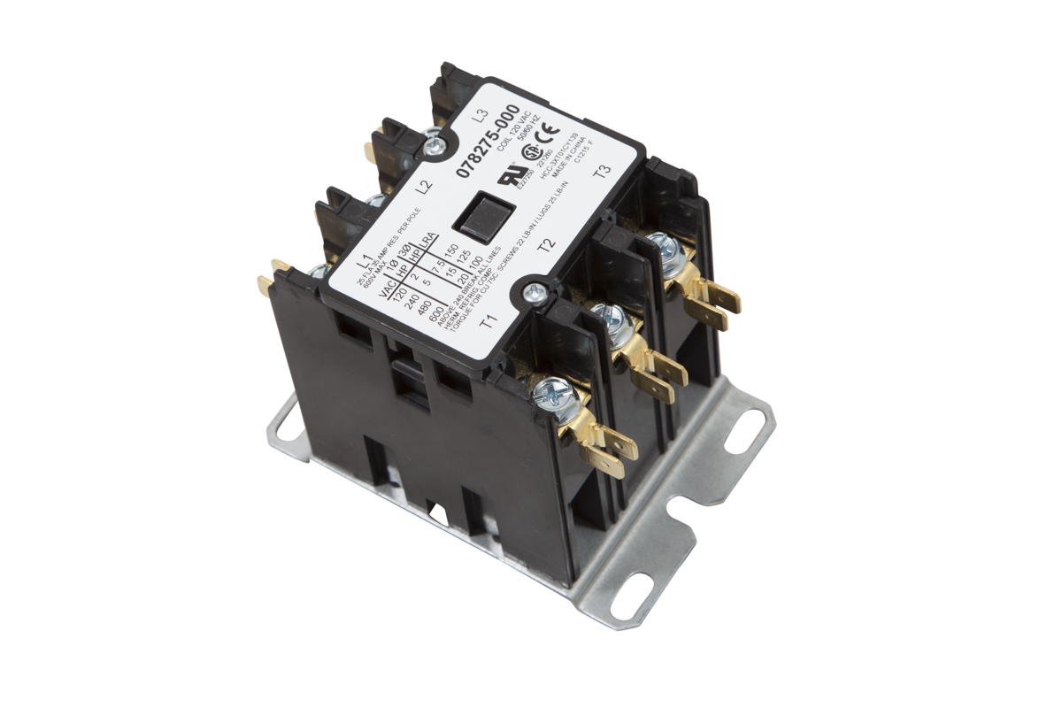 AO SMITH 100110217:K,COMMERCIAL CONTACTOR, (30A-120V) 3 POLE (replaces 9005013205)